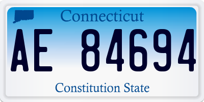 CT license plate AE84694