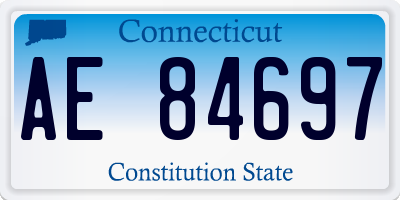 CT license plate AE84697
