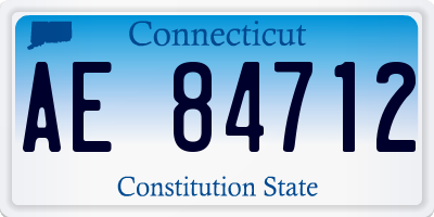 CT license plate AE84712