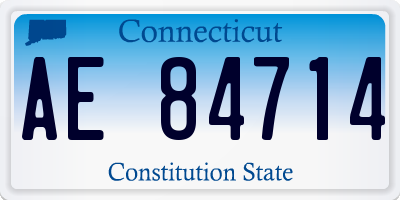 CT license plate AE84714