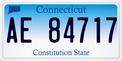 CT license plate AE84717