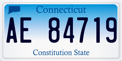 CT license plate AE84719