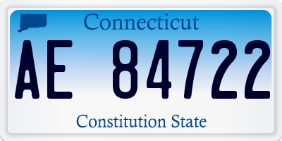 CT license plate AE84722