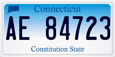CT license plate AE84723