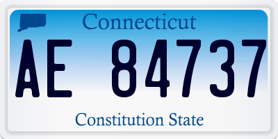CT license plate AE84737