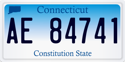 CT license plate AE84741
