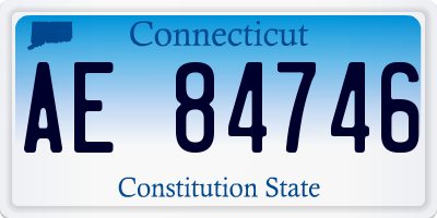 CT license plate AE84746