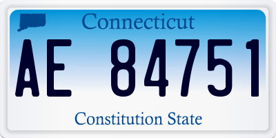CT license plate AE84751