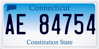 CT license plate AE84754