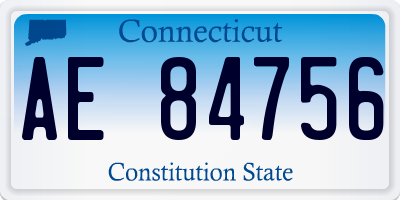 CT license plate AE84756