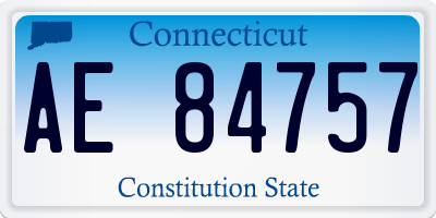 CT license plate AE84757