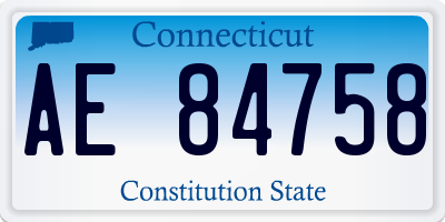 CT license plate AE84758