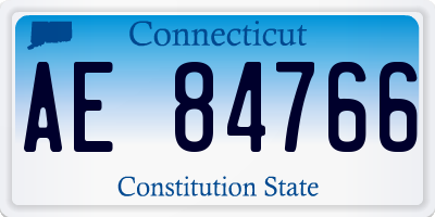 CT license plate AE84766