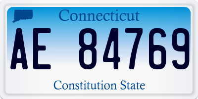 CT license plate AE84769