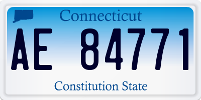 CT license plate AE84771