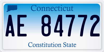 CT license plate AE84772