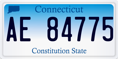 CT license plate AE84775