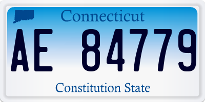 CT license plate AE84779