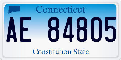 CT license plate AE84805