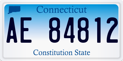 CT license plate AE84812