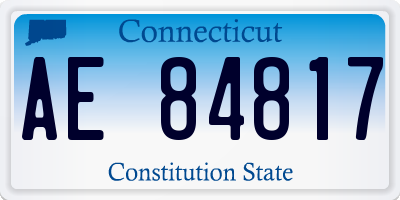 CT license plate AE84817