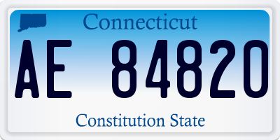CT license plate AE84820