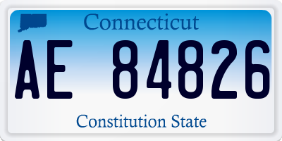 CT license plate AE84826