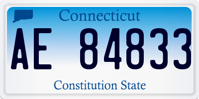 CT license plate AE84833