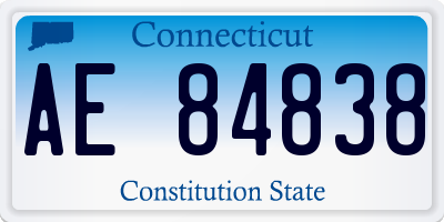 CT license plate AE84838