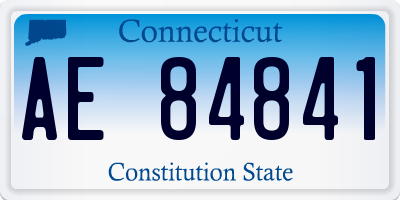 CT license plate AE84841