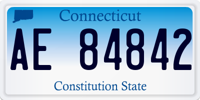 CT license plate AE84842