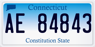 CT license plate AE84843