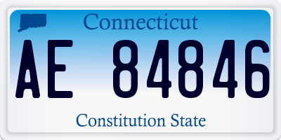 CT license plate AE84846