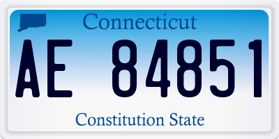 CT license plate AE84851