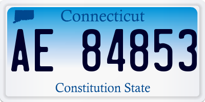 CT license plate AE84853