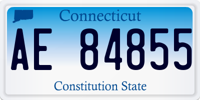 CT license plate AE84855