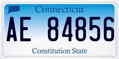 CT license plate AE84856