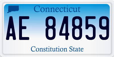 CT license plate AE84859
