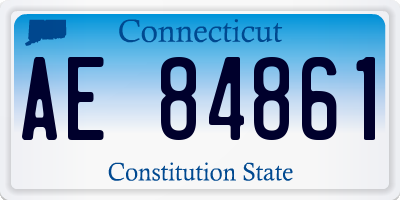 CT license plate AE84861