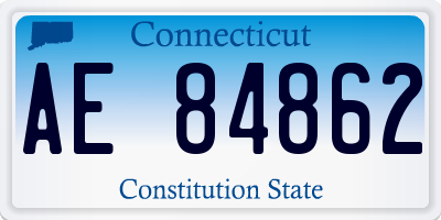 CT license plate AE84862