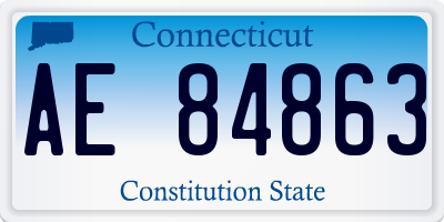 CT license plate AE84863