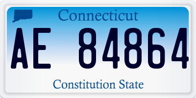 CT license plate AE84864