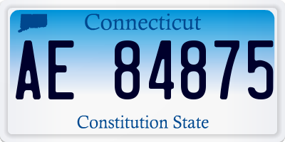 CT license plate AE84875