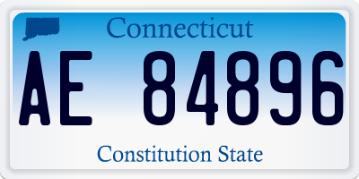 CT license plate AE84896