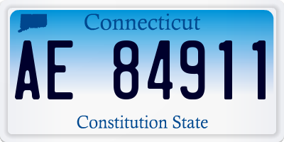 CT license plate AE84911