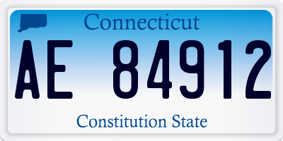 CT license plate AE84912
