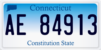 CT license plate AE84913