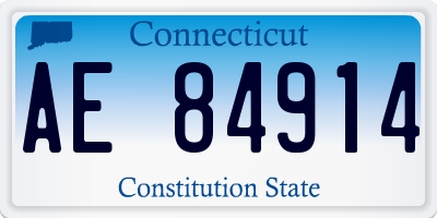 CT license plate AE84914