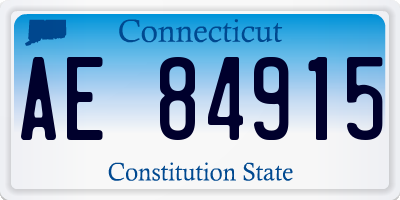 CT license plate AE84915