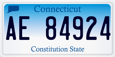 CT license plate AE84924